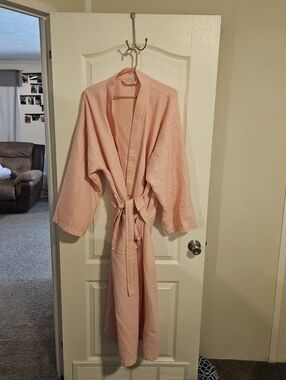 Chakir XXL Pink Waffle Kimono Robe